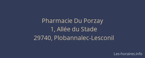 Pharmacie Du Porzay