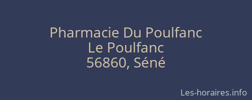Pharmacie Du Poulfanc