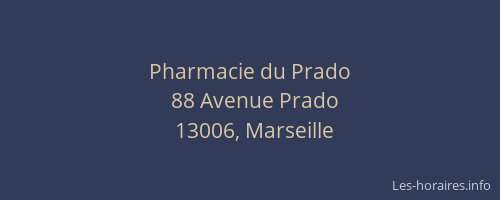 Pharmacie du Prado