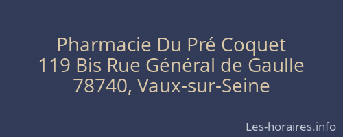 Pharmacie Du Pré Coquet