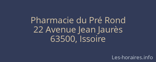 Pharmacie du Pré Rond