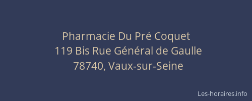 Pharmacie Du Pré Coquet