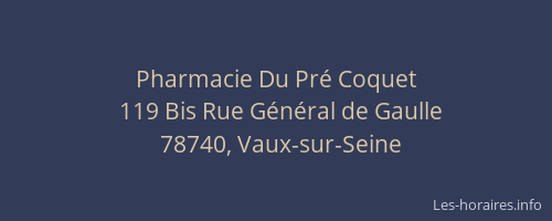 Pharmacie Du Pr&eacute; Coquet