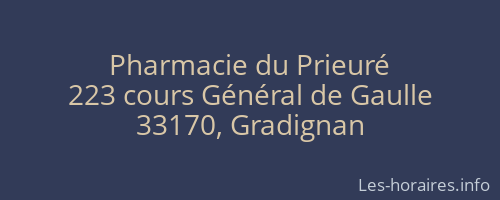 Pharmacie du Prieuré