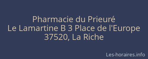 Pharmacie du Prieuré