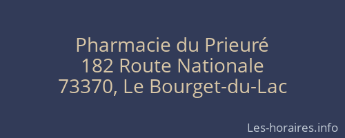 Pharmacie du Prieuré