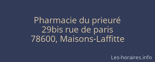 Pharmacie du prieuré