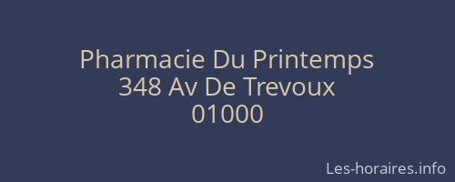 Pharmacie Du Printemps