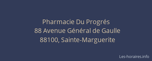 Pharmacie Du Progr&eacute;s