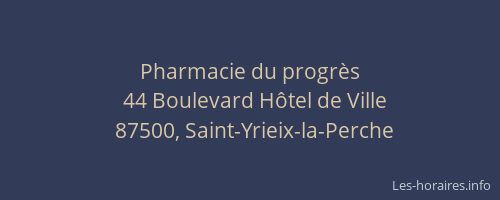 Pharmacie du progr&egrave;s
