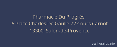 Pharmacie Du Progrés