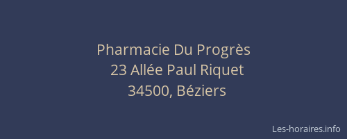 Pharmacie Du Progrès