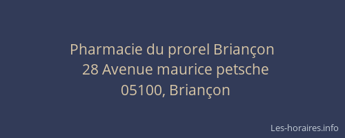 Pharmacie du prorel Briançon
