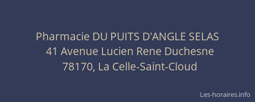 Pharmacie DU PUITS D'ANGLE SELAS