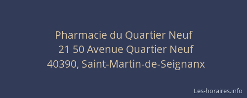 Pharmacie du Quartier Neuf