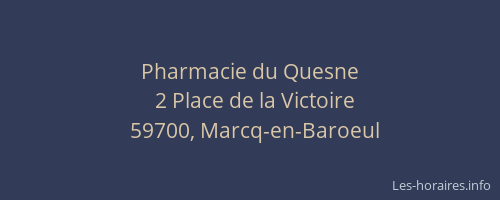 Pharmacie du Quesne