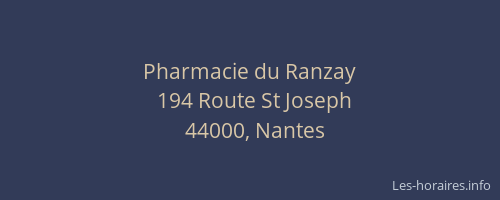 Pharmacie du Ranzay