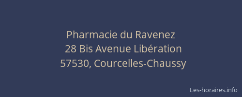 Pharmacie du Ravenez