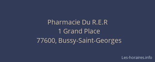 Pharmacie Du R.E.R
