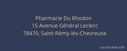 Pharmacie Du Rhodon