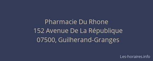 Pharmacie Du Rhone