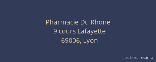 Pharmacie Du Rhone