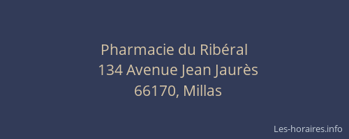Pharmacie du Rib&eacute;ral