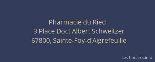 Pharmacie du Ried