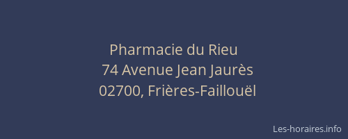 Pharmacie du Rieu