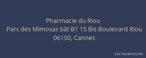 Pharmacie du Riou