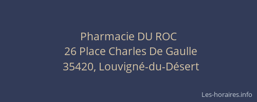 Pharmacie DU ROC