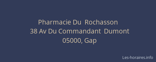 Pharmacie Du  Rochasson