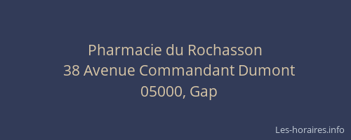 Pharmacie du Rochasson