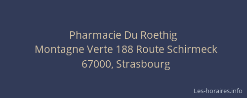 Pharmacie Du Roethig
