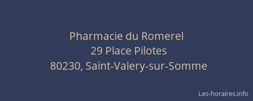 Pharmacie du Romerel