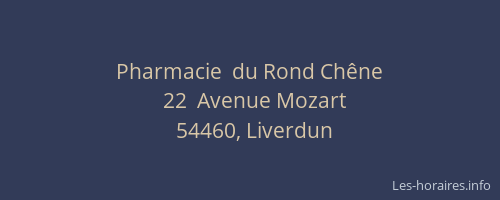 Pharmacie  du Rond Ch&ecirc;ne