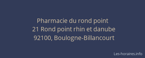 Pharmacie du rond point