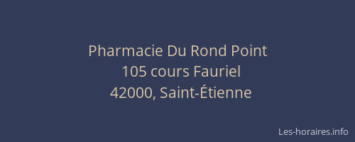 Pharmacie Du Rond Point