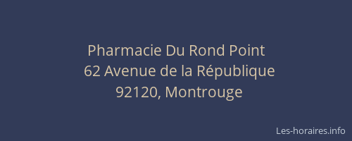 Pharmacie Du Rond Point