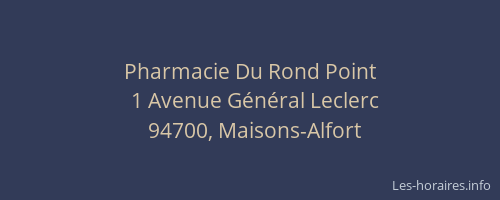 Pharmacie Du Rond Point