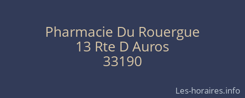 Pharmacie Du Rouergue