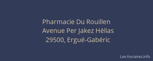 Pharmacie Du Rouillen