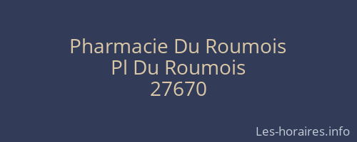 Pharmacie Du Roumois