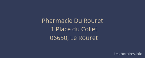 Pharmacie Du Rouret