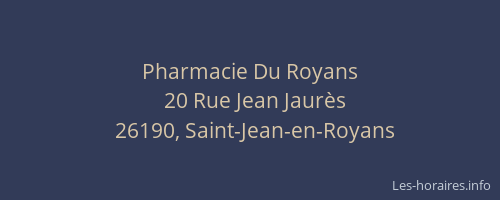 Pharmacie Du Royans