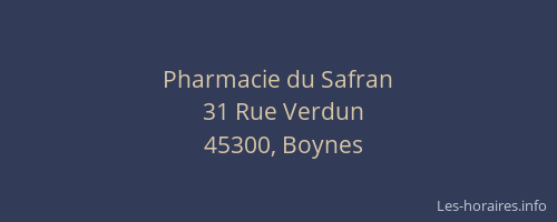 Pharmacie du Safran