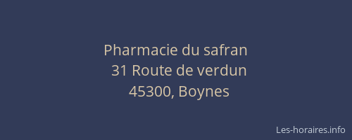 Pharmacie du safran