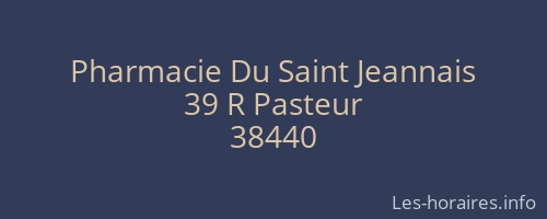 Pharmacie Du Saint Jeannais