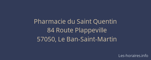 Pharmacie du Saint Quentin