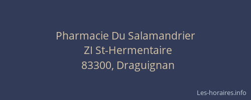 Pharmacie Du Salamandrier